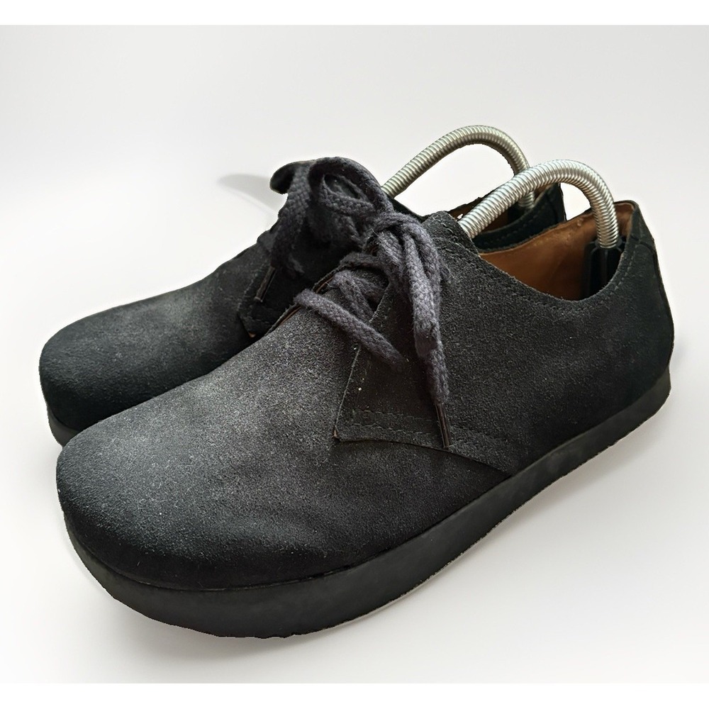 Kalso Earth Shoes Faroe Lokah Black Nubic Leather Sneakers Women 8 Negative Heel